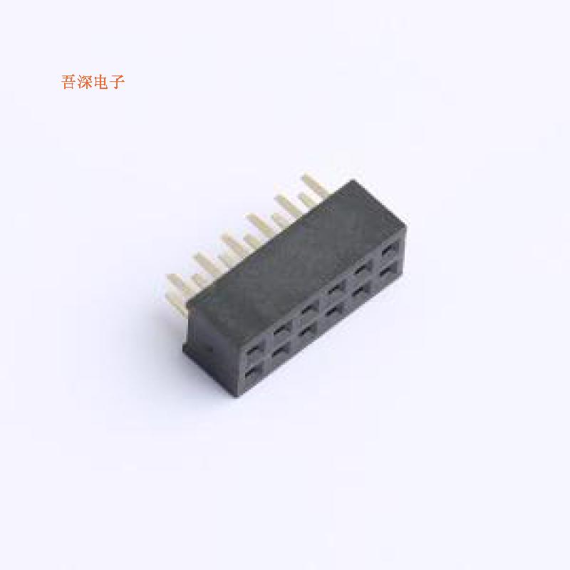 2005FV-2x6P |排母2.0mm双排  2x6P 直插方孔排母插件,P=2mm
