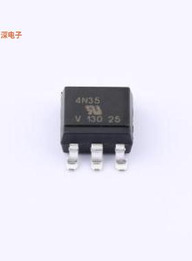 4N35-X009T |原装SMD-6POPTOISO 5KV TRANS W/BASE 6-SMD