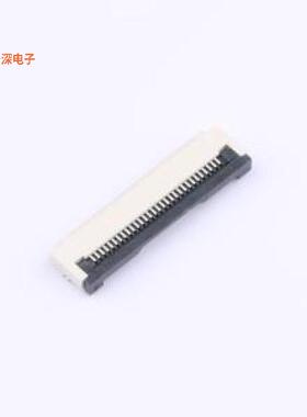 05A20L30P |FFC/FPC0.5mm翻盖式 H=2.0mm 下接 镀锡30P