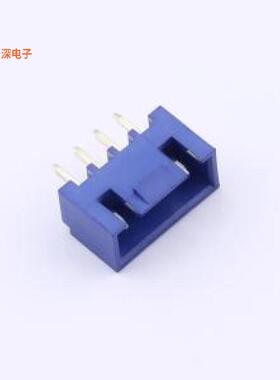 XD-XHB-4A-L|线对板针座公母：公型插针 蓝色带卡