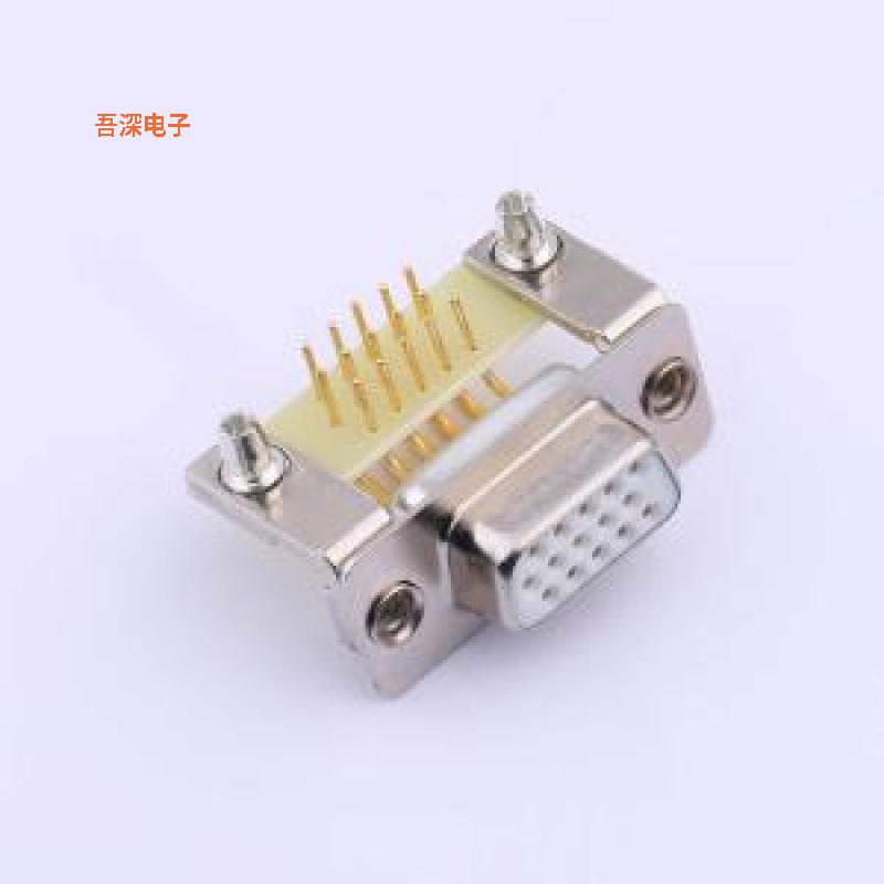 X0615FC2W1 |D-Sub/VGA白胶,90度插板,铆合型,车针2U