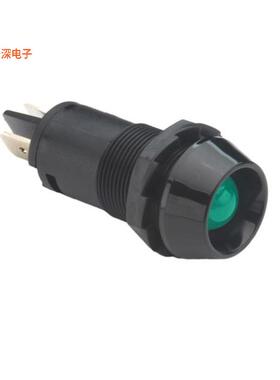 PL-523-GC |PILOT  12V GRN 5/8-32 BLD