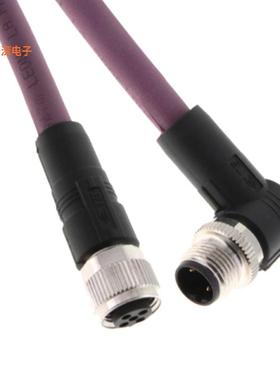 TAB62A46501-080 |插座，直角CBL 5POS RCPT RA TO PLUG 26.2'