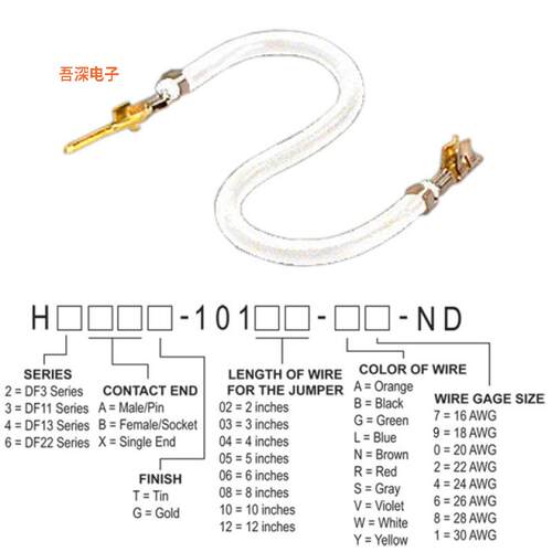 H2ABG-10105-W4 |原装全新JUMPER-H1503TR/A2015W/H1501TR 5