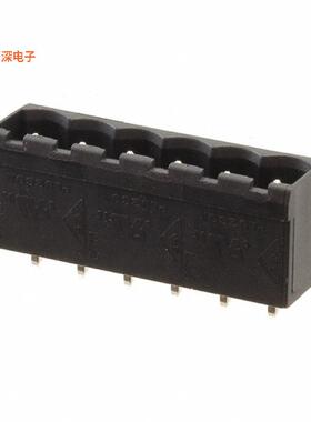 31320106 |接头，公引脚，带罩（4 面）TERM BLOCK HDR 6POS 5MM