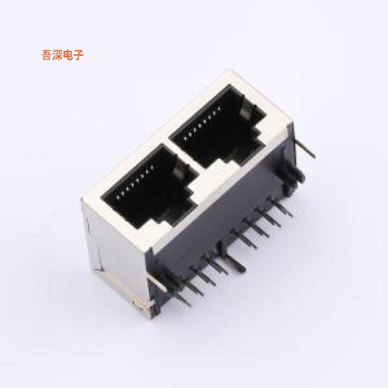 RJ-059-2-4 |原装全新RJ45 8P-8C 双联 铜壳带屏蔽