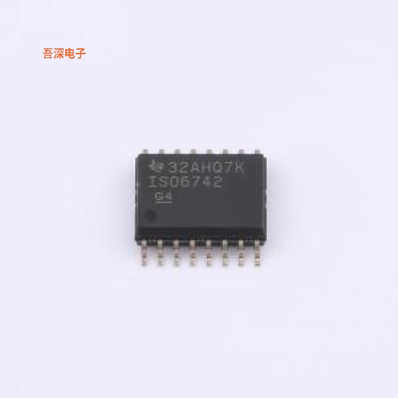ISO6742DWR |原装SOIC-16DG ISO 5KV 4CH CAN/RS232 16-SOIC