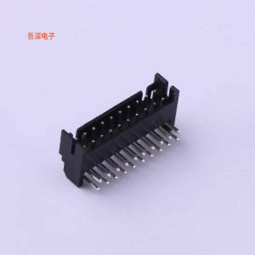 HX20012-20WA black |配套：HX20012-20Y线对板针座弯插,P=2mm