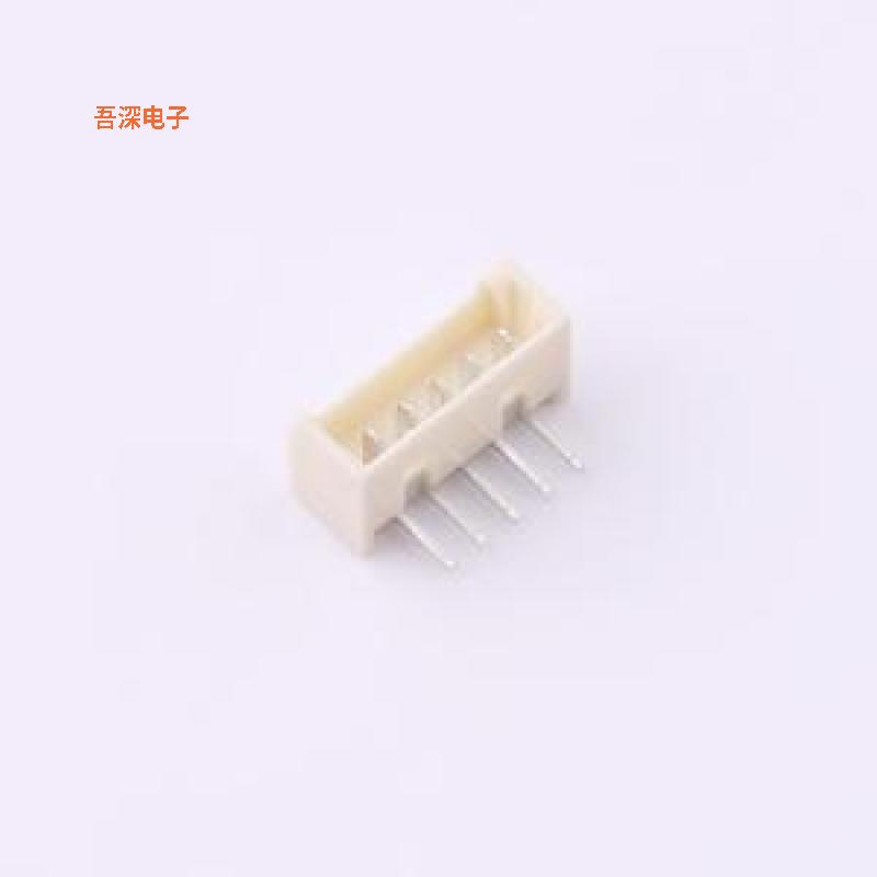 A125F1W1-2W5P41 |MX1.25 1x5P 弯插线对板针座弯插,P=1.25mm