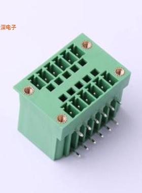 DB2ERHM-3.81-2*6P-GN |原装弯插,P=3.81mm插拔式接线