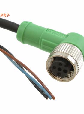 1694525 |插头，直角CBL 3POS PLUG RA TO WIRE 16.4'