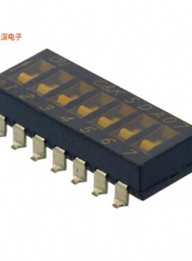 SDA07H0SB |SPSTSWITCH SLIDE DIP SPST 0.025A 24V