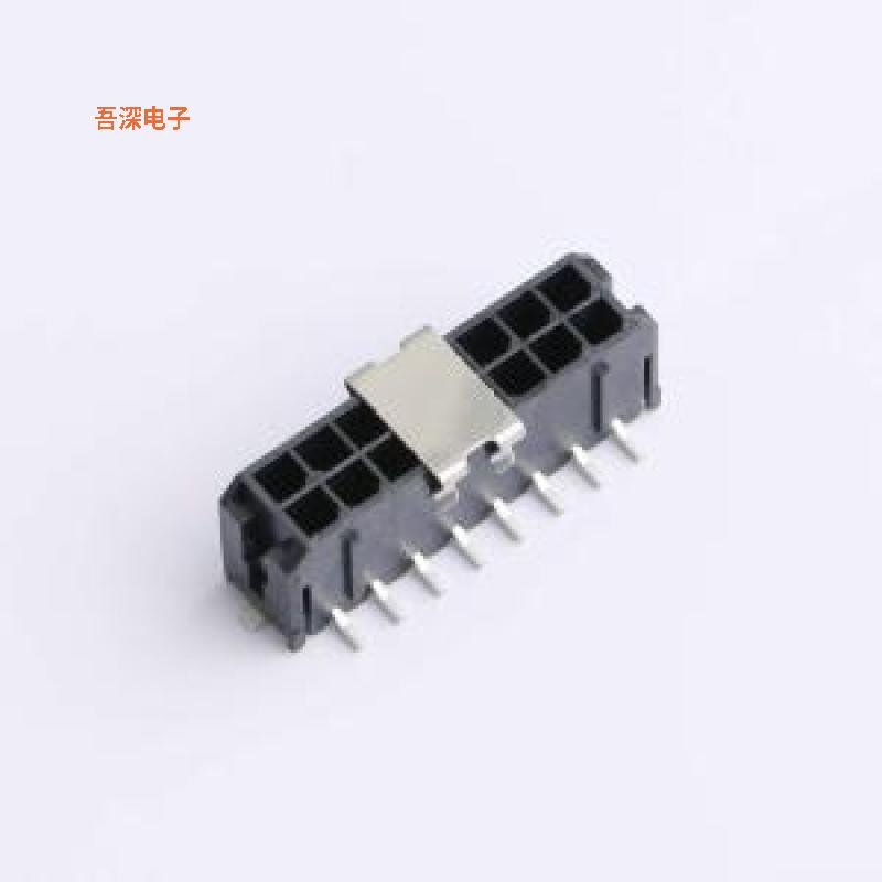 M3025VS-2x08-BK |LCP料 带焊片加盖线对板针座SMD,P=3mm