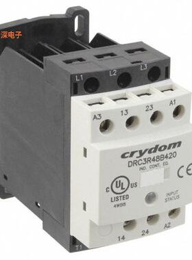 DRC3R48B420|底座安装，DIN 轨道REV 480V 7.6A 120 VAC 2N