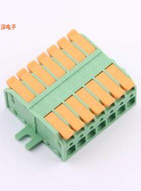 KF208WF-5.0-7P|原装插件,P=5mm弹簧式接