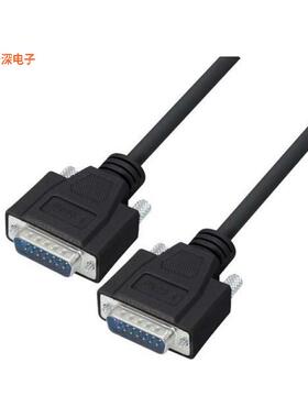 CSMNB15MM-2.5 |插头，公引脚CABLE DB15M/M MOLDED BLK 2.5'