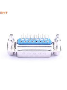 DB15 公头蓝色带固定螺柱双排 |原装插件D-Sub/VGA