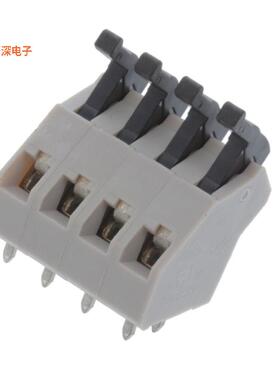 AST0450404|原装全新SPRING CLAMP TERMINAL BLOCK, 4