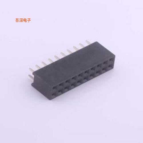DS1023-2*10SF11 |排母2.54排母2x10直针，8.5mm高黑色，镀全金