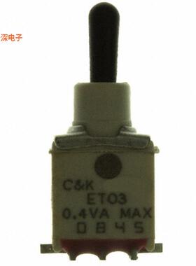 ET03M3D1SAPE |表面贴装，直角SWITCH TOGGLE SPDT 0.4VA 20V
