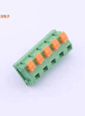 KF238-5.0-5P-3 |原装插件,P=5mm弹簧式接线