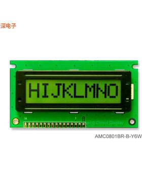 AMC0801BR-B-Y6WFDY|8.0LCD COB CHAR 8X1 Y/G TRANS