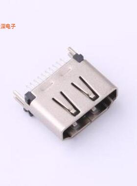 HDMI-GD-124PWB|夹板1.0铁壳0.5镀镍黑胶弯端HDMISM
