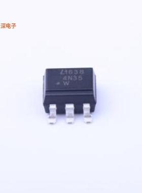 4N35S-TA1 |原装SMD-6POPTOISO 3.55KV TRANS W/BASE 6SMD