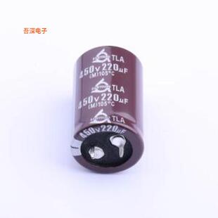 TLA450V220UF25.4*40 |原装插件,D25.4xL40mm牛角型电解