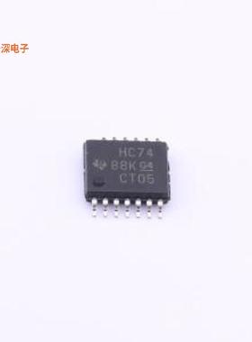 SN74HC74PWR |原装TSSOP-14IC FF D-TYPE DBL 1-BIT 14-TSSOP