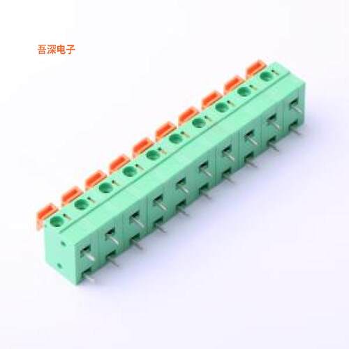 DB142R-7.62-10P-GN |原装弯插,P=7.62mm弹簧式