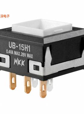 UB15KKG015D |面板安装，卡入式SWITCH PUSH SPDT 0.4VA 28V