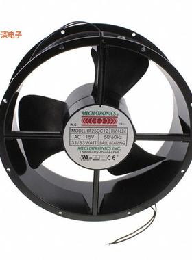 UF25GC12-BWHR-L24 |115VACFAN AXIAL 254X89MM 115VAC WIRE