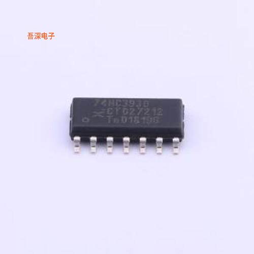 74HC393D,653|原装SOIC-14IC BINARY COUNTER DL 4BIT 14S