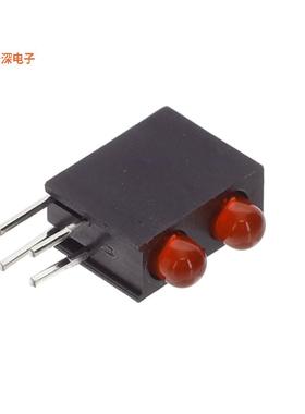 H301CHDL-100 |红色（x 2） CBI 3MM BI-LVL RED RA