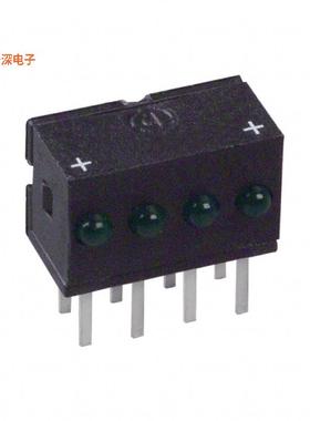 5554301F |绿色（x 4） CBI 2MM QUAD GREEN RA