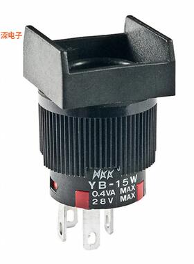 YB15WSKG01|前面板安装SWITCH PUSH SPDT 0.4VA 28