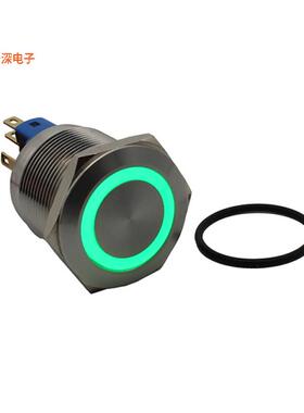 DH221LBSG24 |前面板安装SWITCH PB SPST-NO/NC 2A 125V