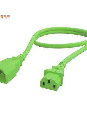 AC-02208-GN |原装全新EXTEN PWR CORD C14/C13 18AWG 8'
