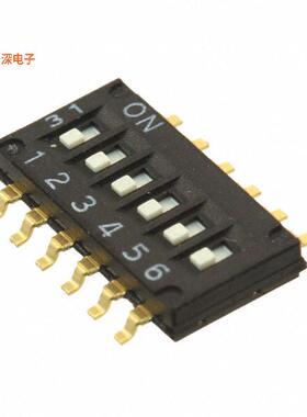 A6H-6101-R100 |SPSTSWITCH SLIDE DIP SPST 0.025A 24V