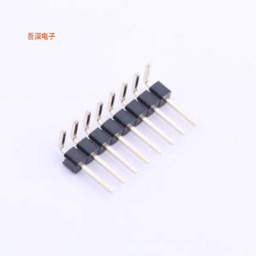 DZ254W-11-08-65 |排针排针1x8P 间距:2.54mm 方针 弯插