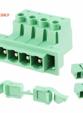 1703399 |接头，公引脚TERM BLK 4POS GREEN