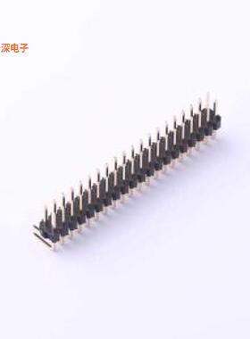 X6521WR-2x20H-C60D30|高镀金 抗氧化排针弯插,P=2.54m