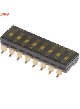 DMR08TTR |SPSTSWITCH SLIDE DIP SPST 0.025A 24V