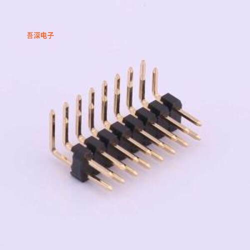 X4621WR-2x08I-C40D28 |高U镀金抗氧化排针弯插,P=2mm