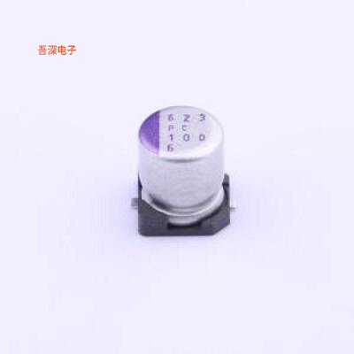 6SVPC100MY|原装SMD,D5xL6mmCAP ALUM POLY 100UF 20% 6.3V SM