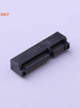 PCIE-52P56H |PCI/PCIePCIE 52PIN 贴片卧式 阻燃材质