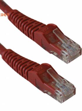 N001-010-RD|圆形线缆CABLE MOD 8P8C PLUG TO PLUG 10