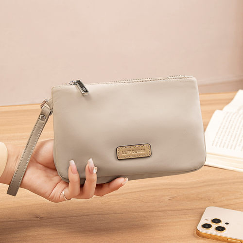 莱夫帆布手拿包轻便小巧化妆包