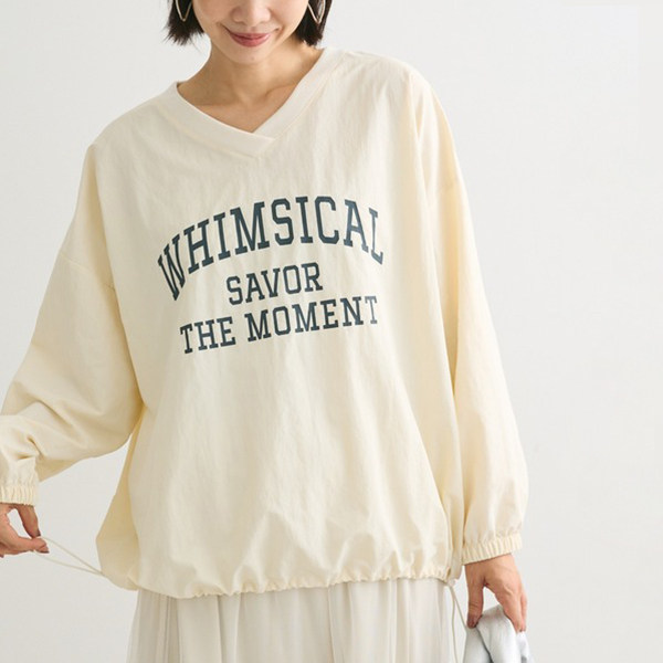 日单日系灰色粉字母V领字母印花休闲宽松薄款滑料袖T恤卫衣上衣女,女装/女士精品,T恤,淘宝优惠券,粉丝福利购,淘宝优惠卷